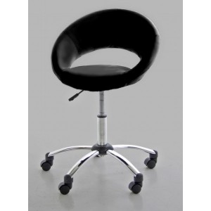 Plümper Stuhl schwarz Bürostuhl