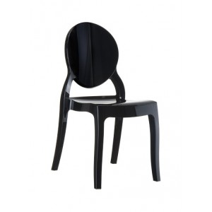 SILLA DE ELIZABETH Negro estera de la silla de policarbonato