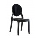 SILLA DE ELIZABETH Negro estera de la silla de policarbonato
