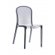VITO SILLA Plexi silla de policarbonato transparente, gris
