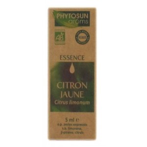 BIO AROMA PHYTOSUN Oil of lemon (Citrus limonum BIO) 5ml bottle