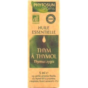 BIO AROMA PHYTOSUN essential oil thymol thyme (Thymus zygis thymol BIO) 5ml bottle