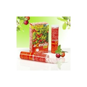 Acerola 1000 C-vitamiini 100% naturaalse palju 2 kasti 30 tabletti närimistabletid