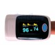 Oximeter blau Puls Herzfrequenz-Monitor mit Bedienungsanleitung in Französisch - Am Puls und Sauerstoffsättigung (SpO2)