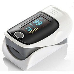 MAYMOC punta delle dita Pulsossimetro Home Healthcare e Fitness Monitor (Grigio)