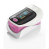 Finger-Pulsoximeter ist rosa. Medizinprodukt-Diagnose und Überwachung des Gesundheitszustands, die Rate von zu messen