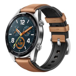 Huawei Watch GT - Montre Connectée avec Bracelet Cuir Marron