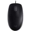 Logitech B110 Silent Wired Mouse - Black