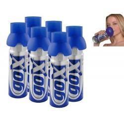Gox Pack Of 6 Pure Oxygen Energy Booster Cans / Bottles for Home, Travel & Sports Use - 6 Liter
