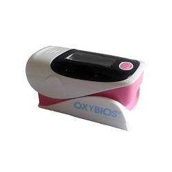 Rosa Pulsoxymeter, Herzfrequenz-Monitor mit Handbuch in Französisch - Am Puls und Sauerstoffsättigung (SpO2)