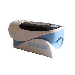 Finger-Pulsoximeter und Herz - Blau - Alles in einem: Die Messung der Sauerstoffsättigung SpO2 und Herzfrequenz - OLED Farb