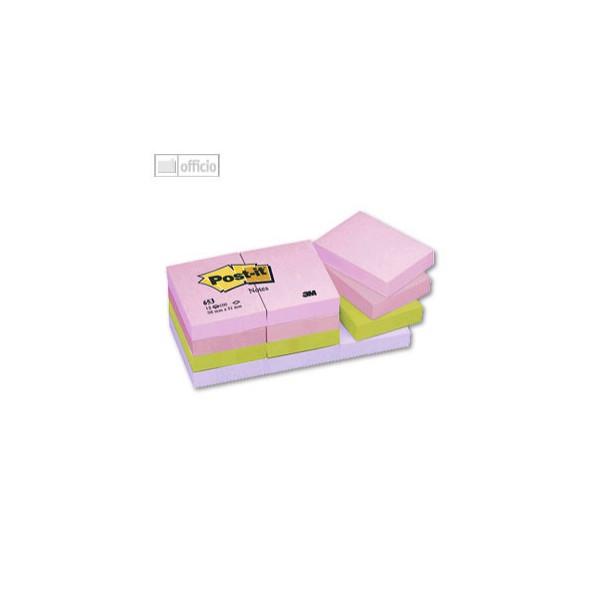 Notes Repositionnables 3M Post'it Notes repositionnables floral 38X51 mm paquet de 12 blocs de ...