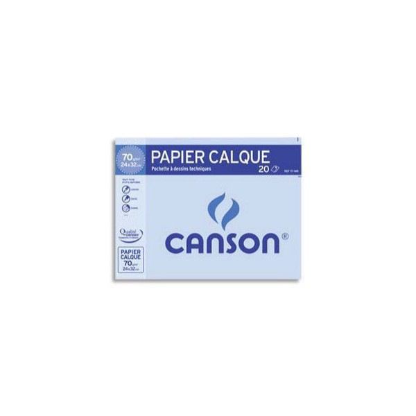 Pochette De Papier Calque Canson - Grammage 70 G/m² - Translucide, Satiné, Idéal Pour Décalquer, Pastilles Adhésives Incluses - 5