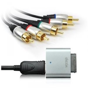 Dexim 30-Pin AV TV Adapter 720p Component Cable For IPhone 3GS/4S, IPod IPad – EVA3213Q