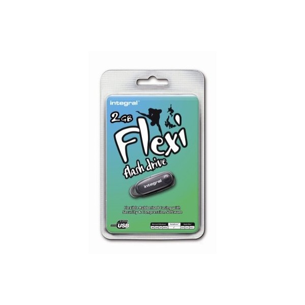 Integral Flex Lecteur - 2Go Lecteur (INFD2GBFLEBK) - 2 Go, Clé USB, USB ...