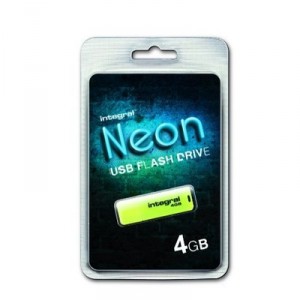Clé USB Integral 128Go Neon Jaune USB 3.2 Gen 1 - Vitesse Rapide 120 Mo/s - 7